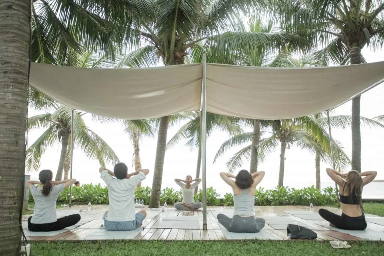 Tia Wellness Resort Asian wellness spa outdoor yoga